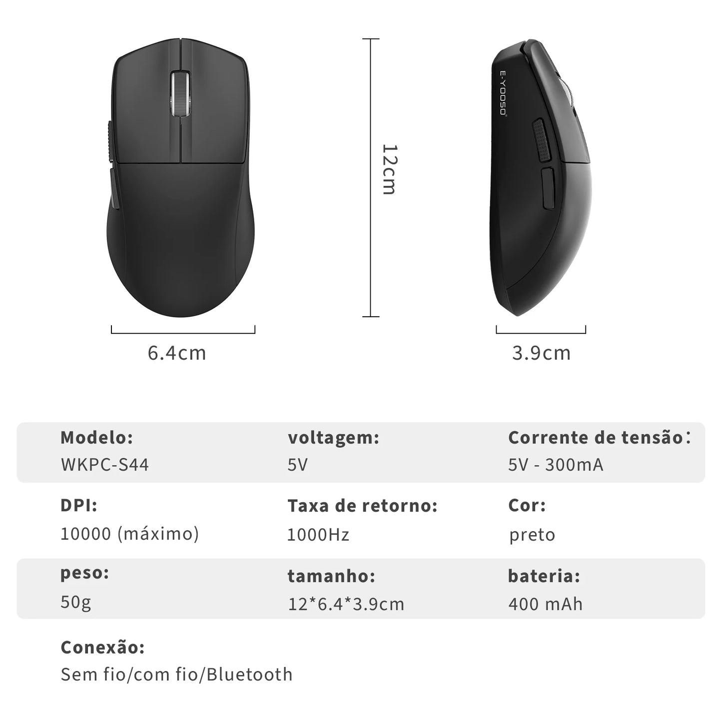 Mouse Gamer Sem Fio – Alta Precisão e Conforto