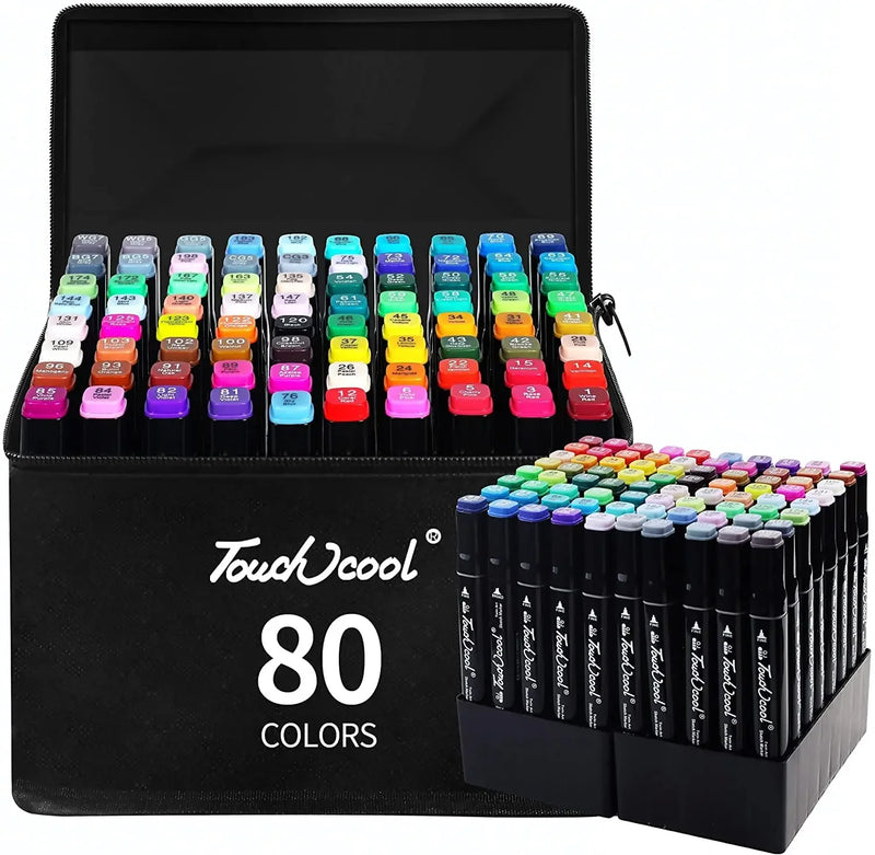 ✏️ Kit Canetinhas Artísticas -  até  168 Cores – Marcadores Dupla Ponta para Desenho e Lettering