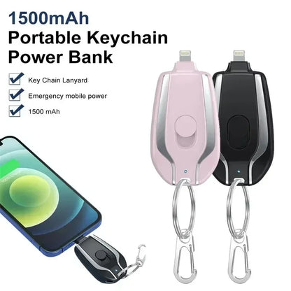 🔑 1. Mini Power Bank Chaveiro 1500mAh
