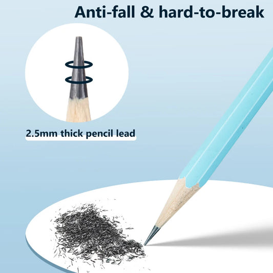 ✏️ Kit 30 Lápis HB/2B Coloridos com Estojo Tubo