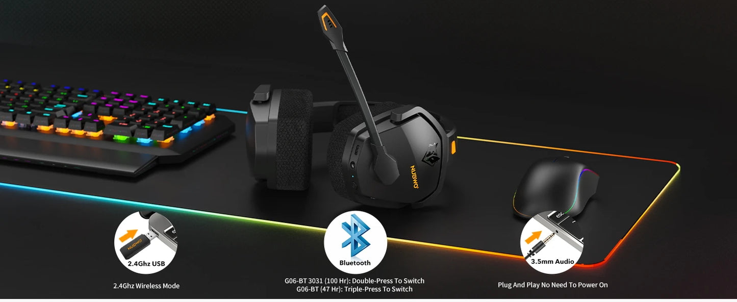 🎧 Headset Gamer Premium Branco com Microfone Profissional