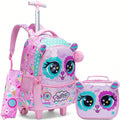 Mochila Infantil 3 em 1 com Rodinhas + Lancheira + Estojo – Colorida e Divertida