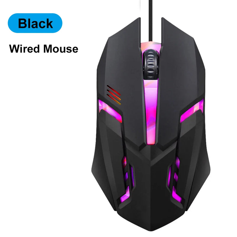 Mouse Gamer Sem Fio RGB – Bluetooth 5.2 + 2.4G, 6 Botões, LED Colorido, Silencioso e Recarregável