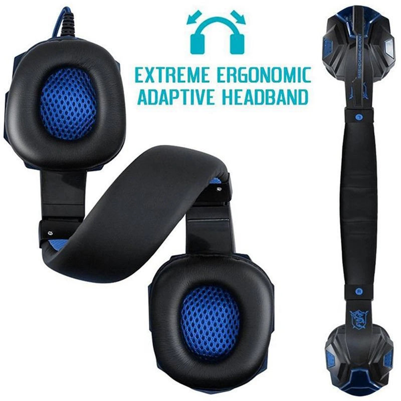 🎧 Headset Gamer Vermelho & Preto com Microfone