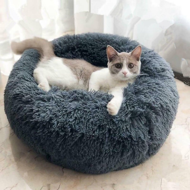 Cama redonda para gatos Cama para cães almofadada conforto calmante anti-ansiedade Cama para cães e gatos Almofada para cama de lã Marshmallow. coleções petra-Zoully