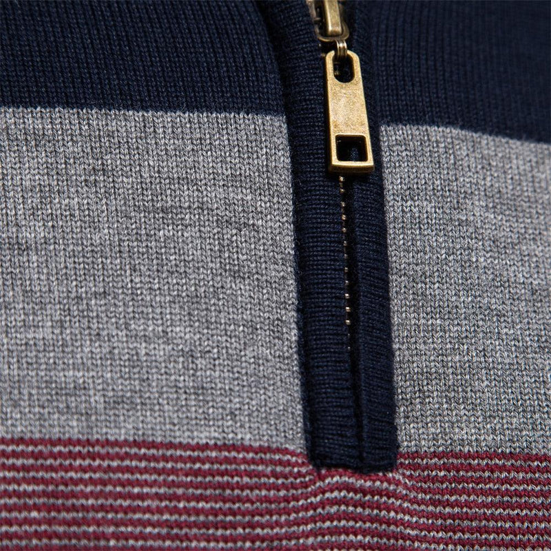 Suéter Masculino Aiopeson, Pulôver de Algodão, Casual, Zíper, Gola Fechada, Quente, Moda Inverno, Novo petra-Zoully