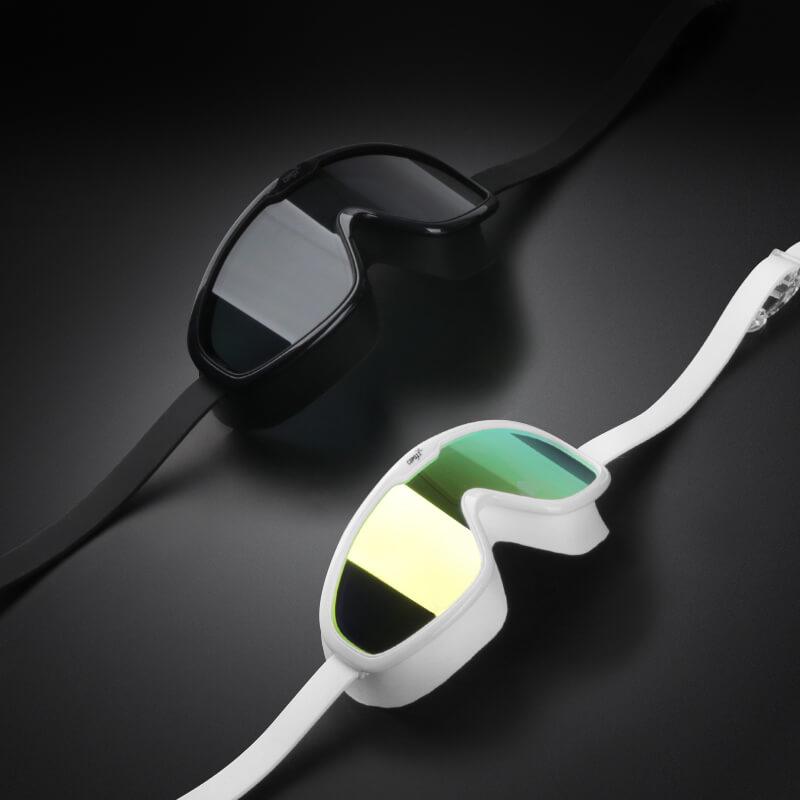 Óculos de natação masculinos e femininos COPOZZ com lentes de formato completo, proteção UV, armação grande de silicone, óculos de natação . petra-Zoully