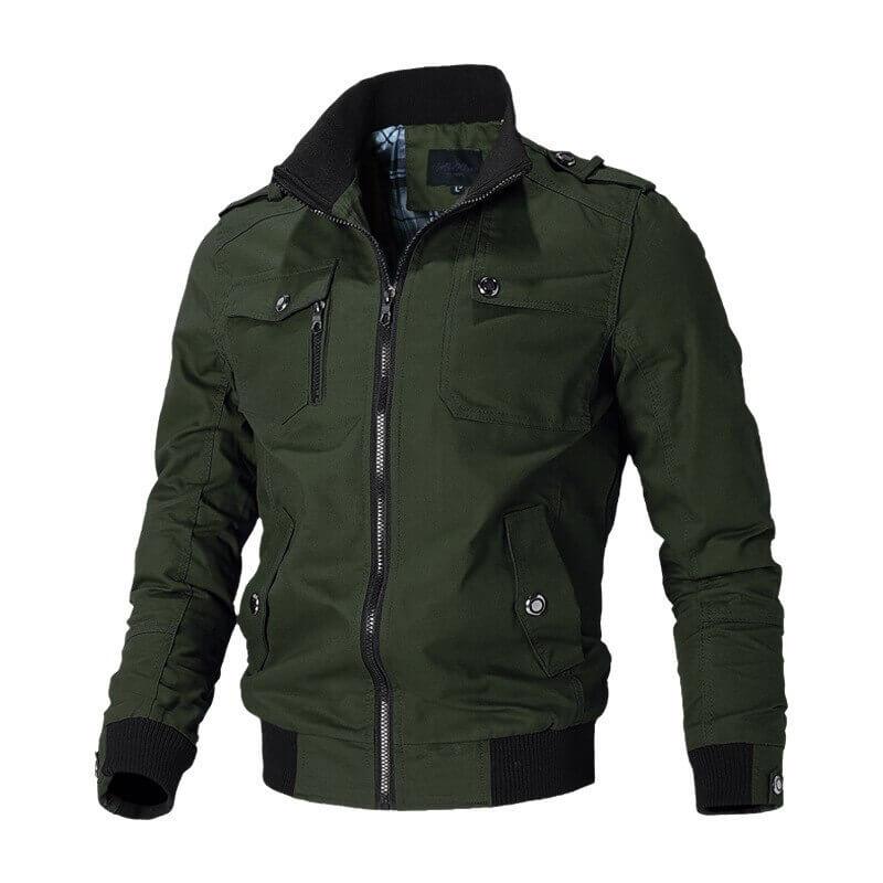 Jaqueta bomber blusão casual masculina, casaco na moda, novo outwear quente, stand fino, militar, primavera, outono, 2023 Petra-Zoully