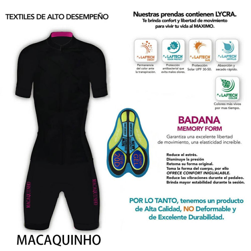 Macacão Kafitt Brasil Ciclismo Feminino Triatlo Bicicleta Verão Macacão MTB . petra-Zoully