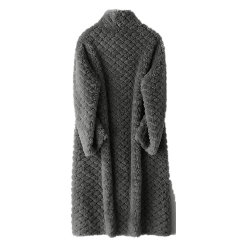 Vison Casaco de pele real feminino, roupas femininas compridas, casacos de lã 70% natural, grosso e quente, elegante e solto, tamanho grande, alta qualidade. Coleções Petra-Zoully