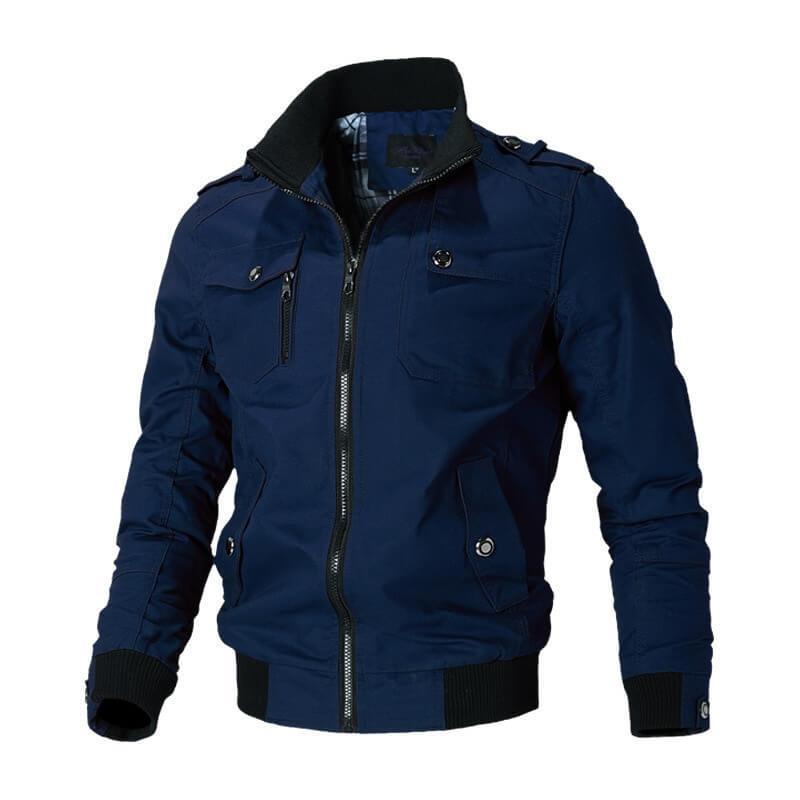 Jaqueta bomber blusão casual masculina, casaco na moda, novo outwear quente, stand fino, militar, primavera, outono, 2023 Petra-Zoully