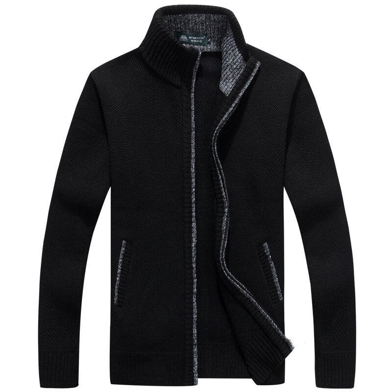 aqueta grossa de lã quente masculina, casaco exterior à prova de vento, jaqueta casual clássica, de inverno, - Petra Zoully