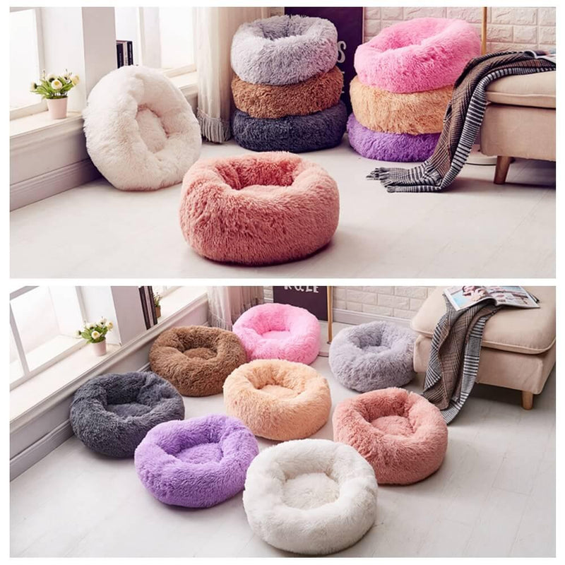 Cama redonda para gatos Cama para cães almofadada conforto calmante anti-ansiedade Cama para cães e gatos Almofada para cama de lã Marshmallow. coleções petra-Zoully