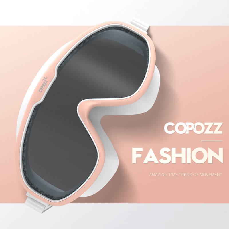Óculos de natação masculinos e femininos COPOZZ com lentes de formato completo, proteção UV, armação grande de silicone, óculos de natação . petra-Zoully