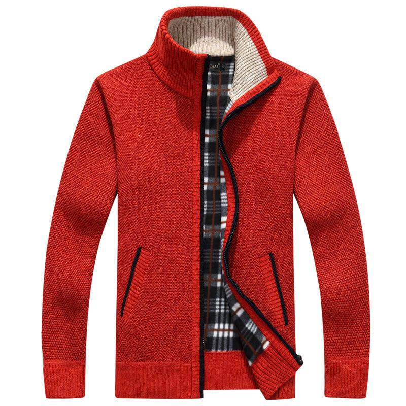 aqueta grossa de lã quente masculina, casaco exterior à prova de vento, jaqueta casual clássica, de inverno, - Petra Zoully