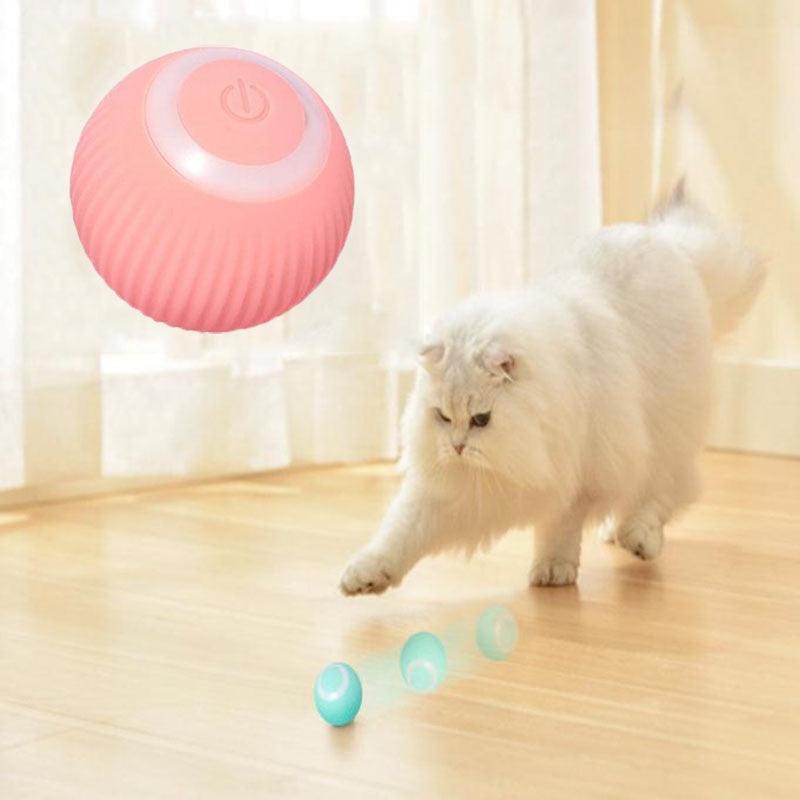 Brinquedos de bola de gato elétricos para jogos interativos internos, gatinhos que se movem sozinhos, treinamento inteligente